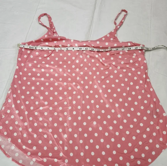Torrid Size 1 Adjustable Straps Pink Polka Dot Women's Top - Picture 5 of 8